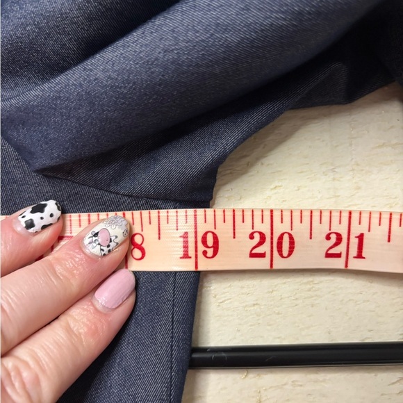 Talbots Blazer Jacket Womens Size 10 Petite Blue 3 Button Career Stretch Dark - Picture 3 of 7